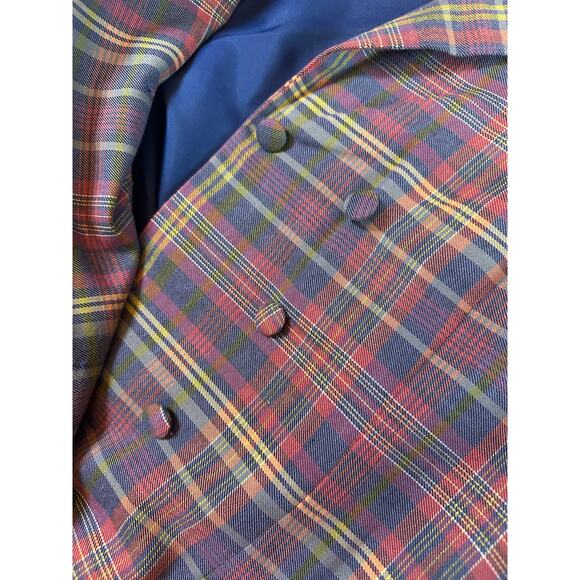 Vintage Laura Ashley Size 6 Plaid Tartan Double-Breasted Drop Waist Riding Dress - Picture 5 of 15